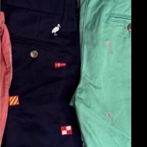 The Beaufort Bonnet Company Navy, and Green Shorts